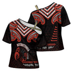 Maori Waitangi Cross Shoulder Shirt Kotahitanga Poutama Mix Whakairo - Aussie Hoodie