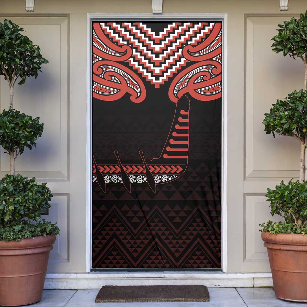 Maori Waitangi Door Cover Kotahitanga Poutama Mix Whakairo - Aussie Hoodie