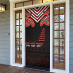 Maori Waitangi Door Cover Kotahitanga Poutama Mix Whakairo - Aussie Hoodie