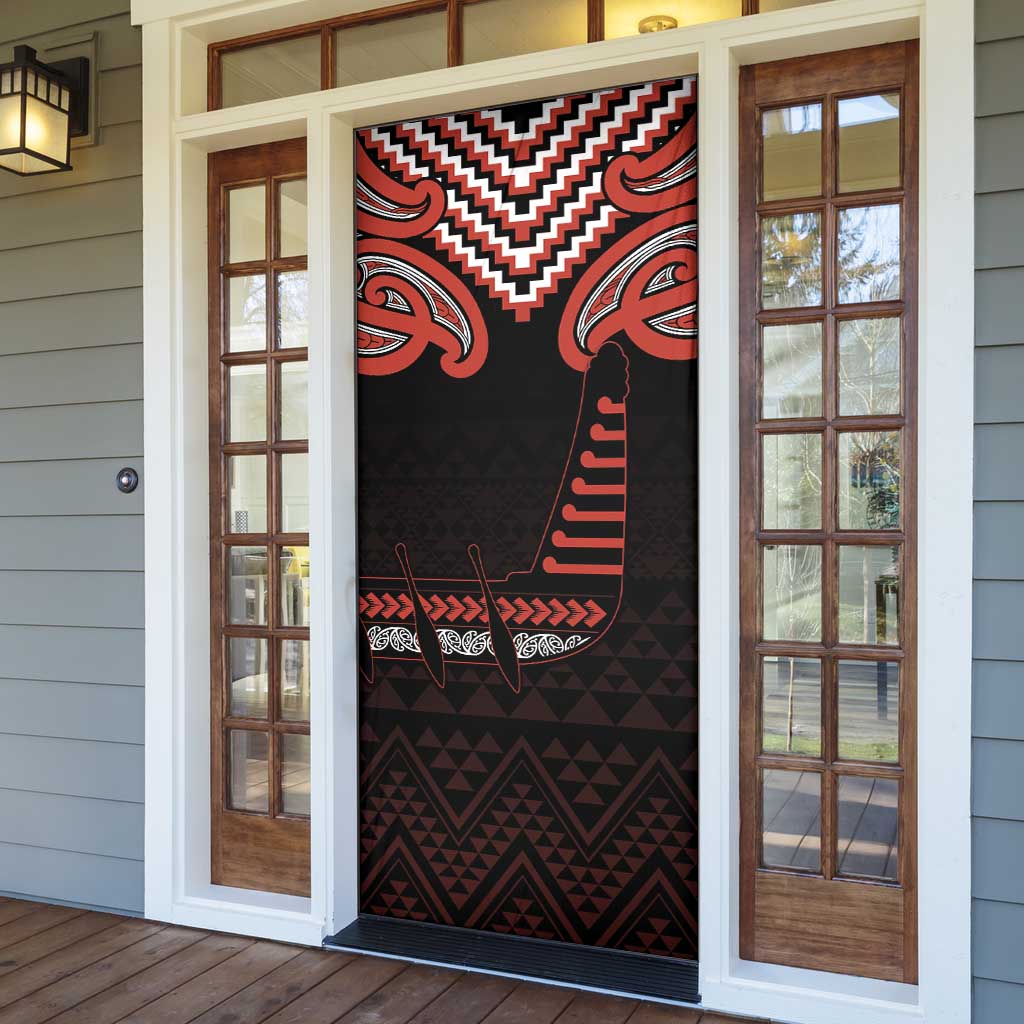 Maori Waitangi Door Cover Kotahitanga Poutama Mix Whakairo - Aussie Hoodie