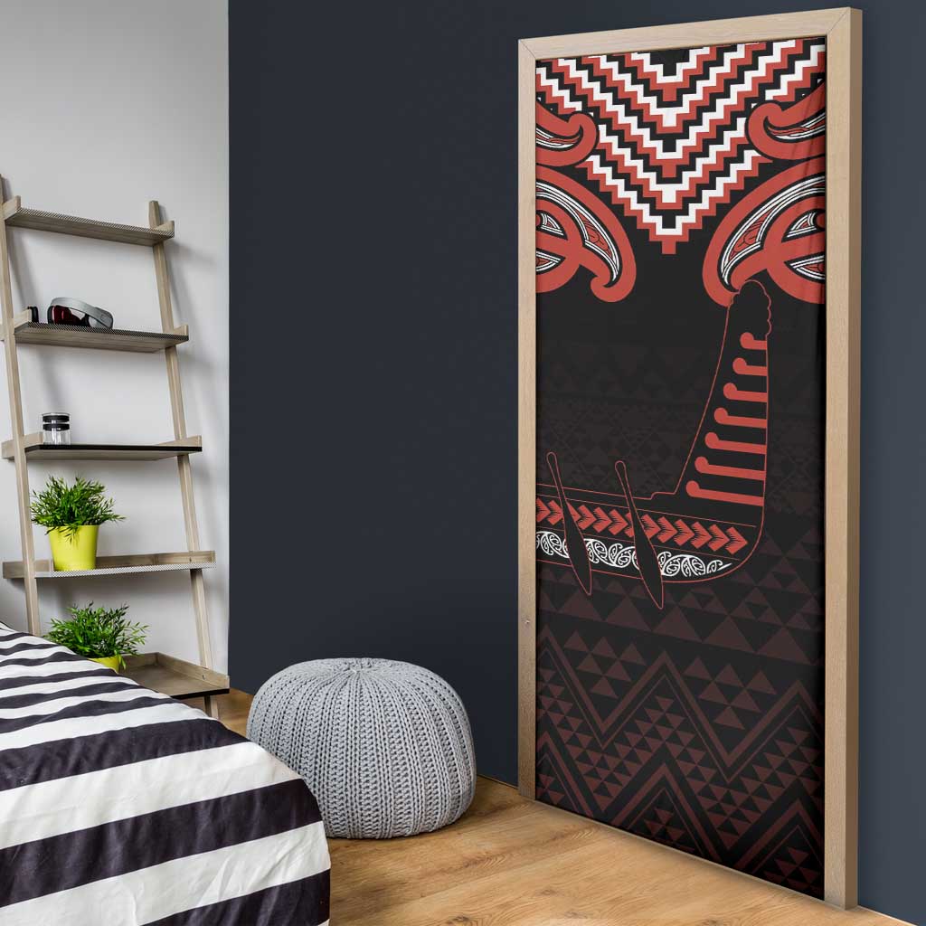Maori Waitangi Door Cover Kotahitanga Poutama Mix Whakairo - Aussie Hoodie