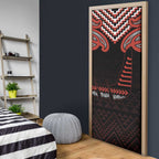 Maori Waitangi Door Cover Kotahitanga Poutama Mix Whakairo - Aussie Hoodie