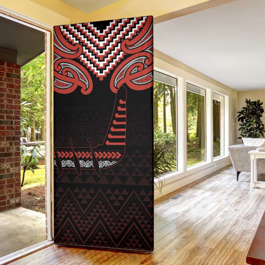 Maori Waitangi Door Cover Kotahitanga Poutama Mix Whakairo - Aussie Hoodie