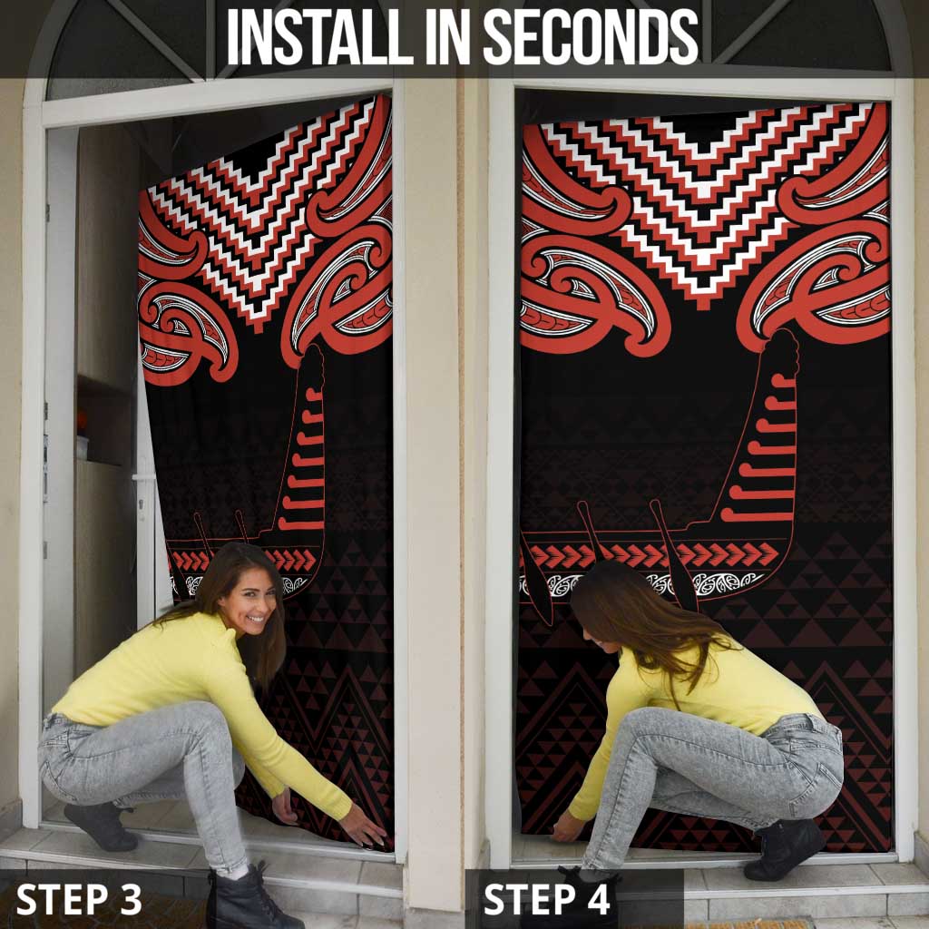 Maori Waitangi Door Cover Kotahitanga Poutama Mix Whakairo - Aussie Hoodie