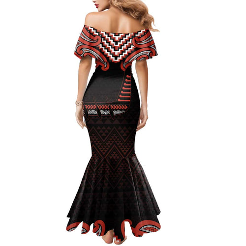 Maori Waitangi Family Matching Mermaid Dress and Hawaiian Shirt Kotahitanga Poutama Mix Whakairo - Aussie Hoodie