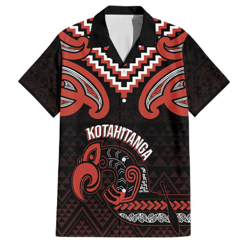 Maori Waitangi Family Matching Off The Shoulder Long Sleeve Dress and Hawaiian Shirt Kotahitanga Poutama Mix Whakairo - Aussie Hoodie