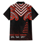 Maori Waitangi Family Matching Off The Shoulder Long Sleeve Dress and Hawaiian Shirt Kotahitanga Poutama Mix Whakairo - Aussie Hoodie