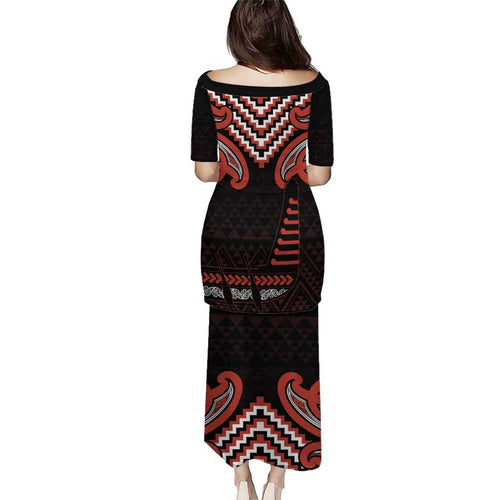 Maori Waitangi Family Matching Puletasi and Hawaiian Shirt Kotahitanga Poutama Mix Whakairo - Aussie Hoodie