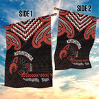 Maori Waitangi Garden Flag Kotahitanga Poutama Mix Whakairo - Aussie Hoodie