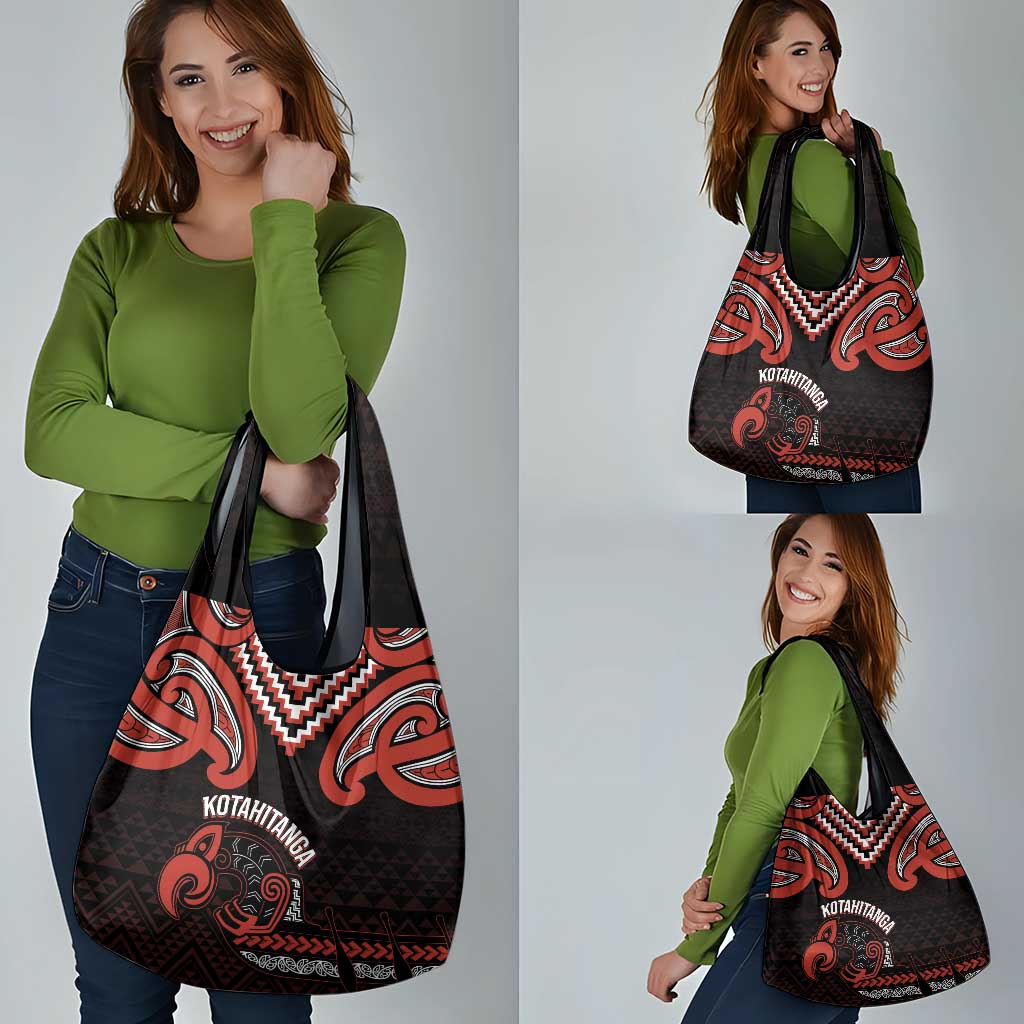 Maori Waitangi Grocery Bag Kotahitanga Poutama Mix Whakairo - Aussie Hoodie