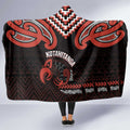 Maori Waitangi Hooded Blanket Kotahitanga Poutama Mix Whakairo - Aussie Hoodie
