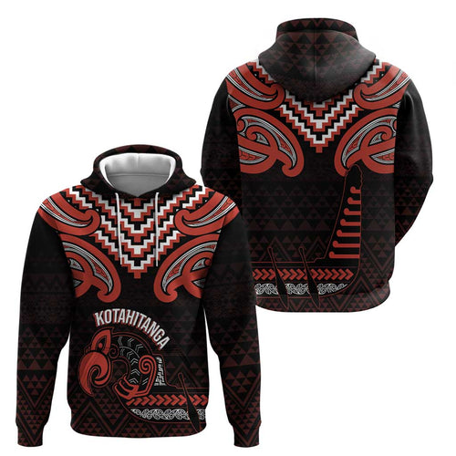 Maori Waitangi Hoodie Kotahitanga Poutama Mix Whakairo - Aussie Hoodie