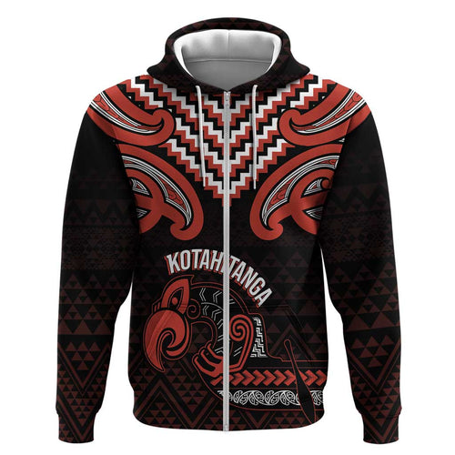 Maori Waitangi Hoodie Kotahitanga Poutama Mix Whakairo - Aussie Hoodie