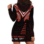 Maori Waitangi Hoodie Dress Kotahitanga Poutama Mix Whakairo - Aussie Hoodie
