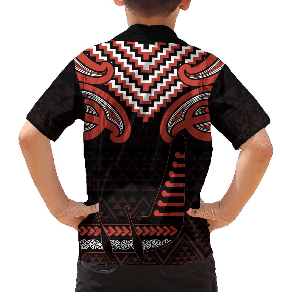 Maori Waitangi Kid Hawaiian Shirt Kotahitanga Poutama Mix Whakairo - Aussie Hoodie