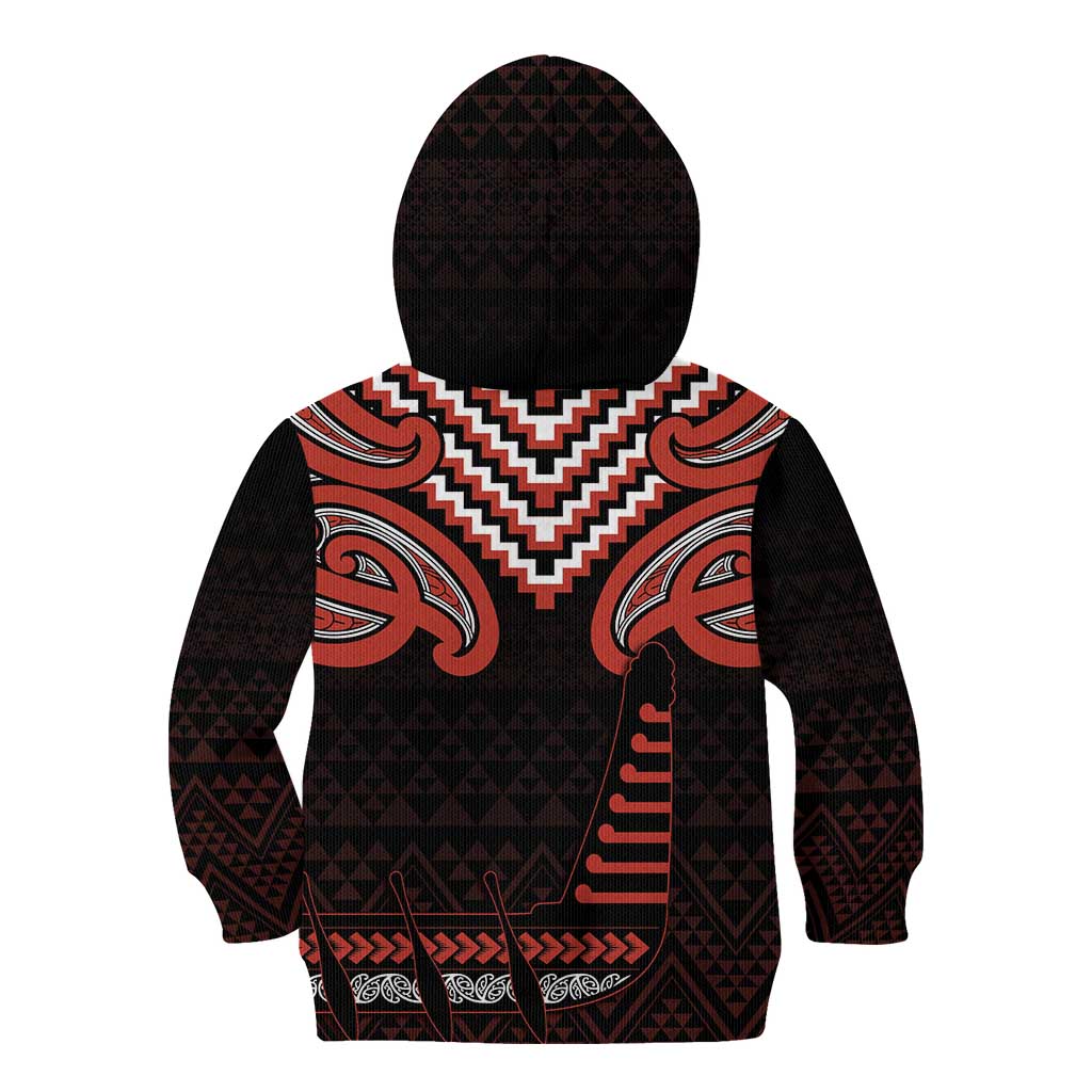 Maori Waitangi Kid Hoodie Kotahitanga Poutama Mix Whakairo - Aussie Hoodie