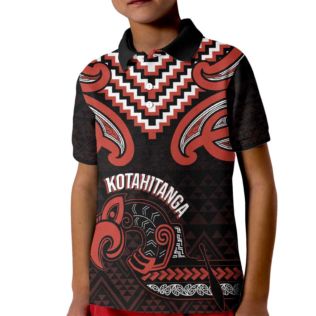 Maori Waitangi Kid Polo Shirt Kotahitanga Poutama Mix Whakairo - Aussie Hoodie