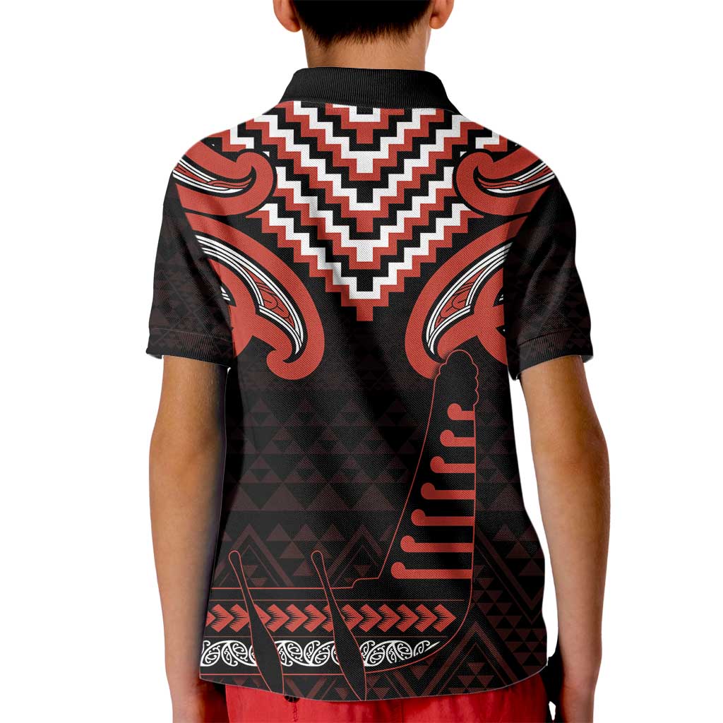 Maori Waitangi Kid Polo Shirt Kotahitanga Poutama Mix Whakairo - Aussie Hoodie