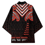 Maori Waitangi Kimono Kotahitanga Poutama Mix Whakairo - Aussie Hoodie