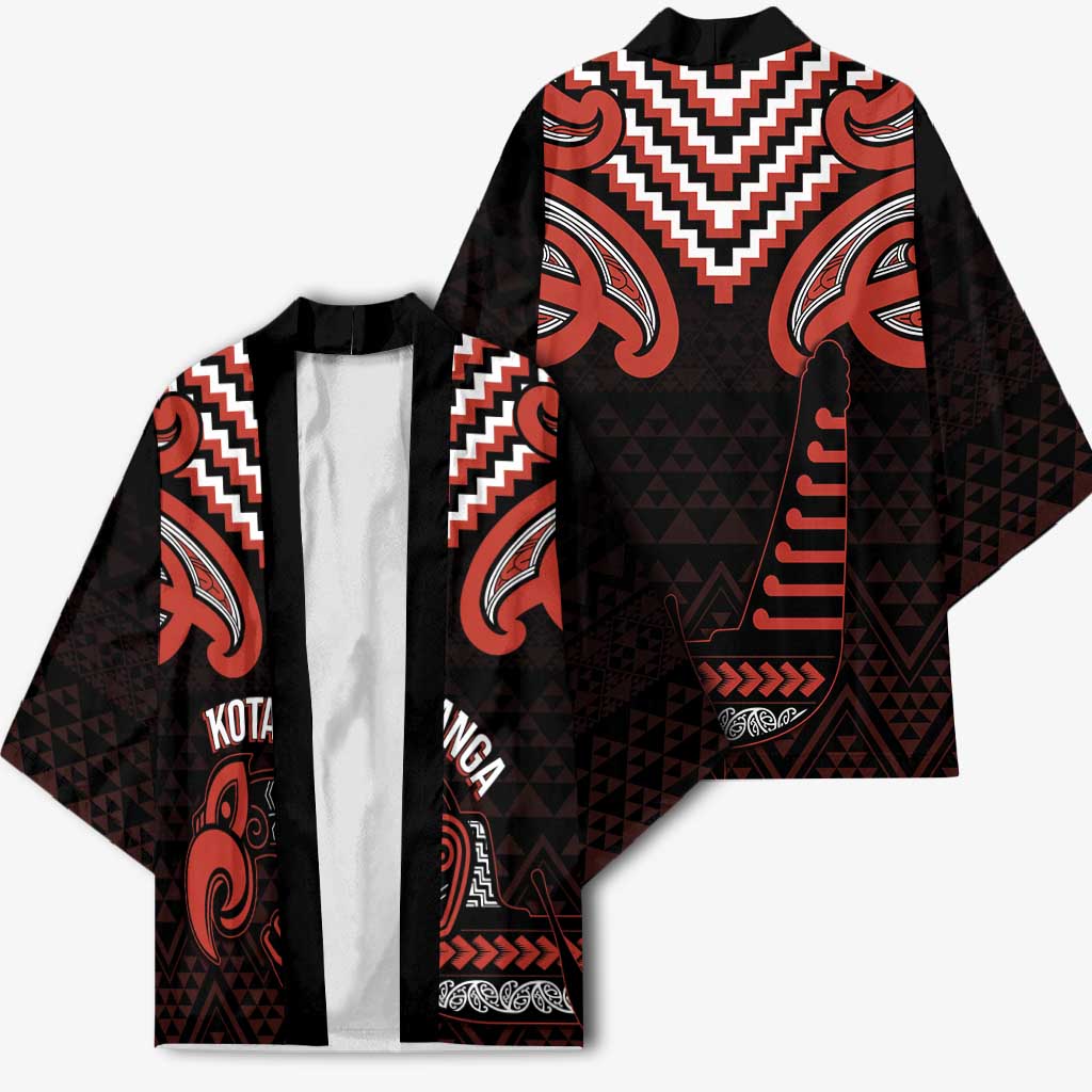 Maori Waitangi Kimono Kotahitanga Poutama Mix Whakairo - Aussie Hoodie