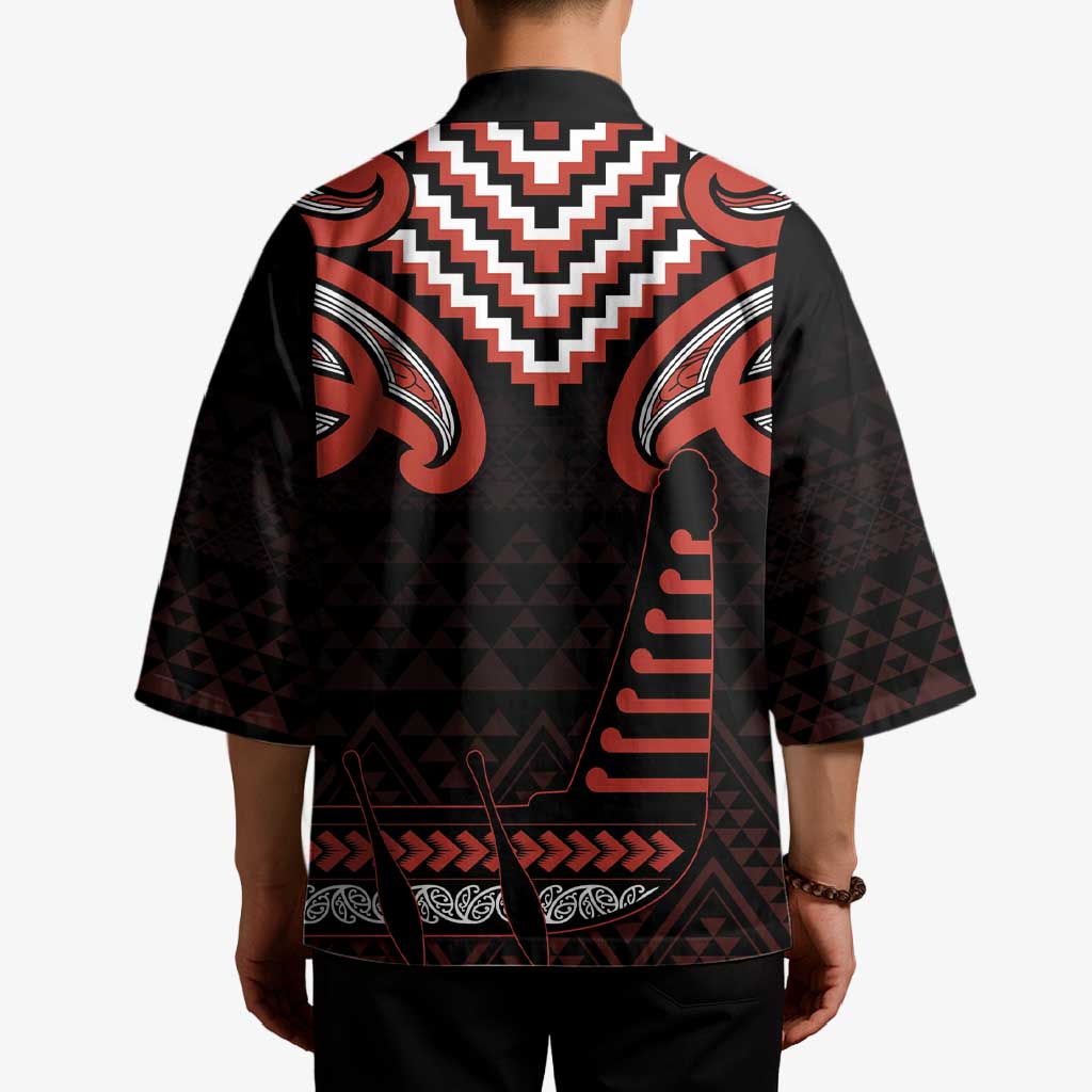 Maori Waitangi Kimono Kotahitanga Poutama Mix Whakairo - Aussie Hoodie
