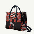 Maori Waitangi Leather Bag Kotahitanga Poutama Mix Whakairo - Aussie Hoodie