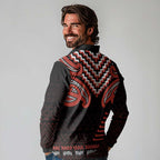 Maori Waitangi Long Sleeve Polo Shirt Kotahitanga Poutama Mix Whakairo - Aussie Hoodie