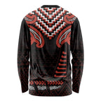 Maori Waitangi Long Sleeve Shirt Kotahitanga Poutama Mix Whakairo - Aussie Hoodie