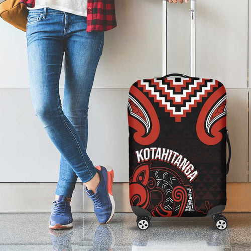 Maori Waitangi Luggage Cover Kotahitanga Poutama Mix Whakairo - Aussie Hoodie