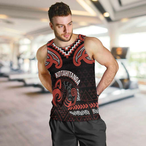 Maori Waitangi Men Tank Top Kotahitanga Poutama Mix Whakairo - Aussie Hoodie