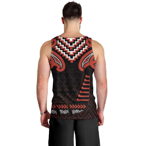Maori Waitangi Men Tank Top Kotahitanga Poutama Mix Whakairo - Aussie Hoodie