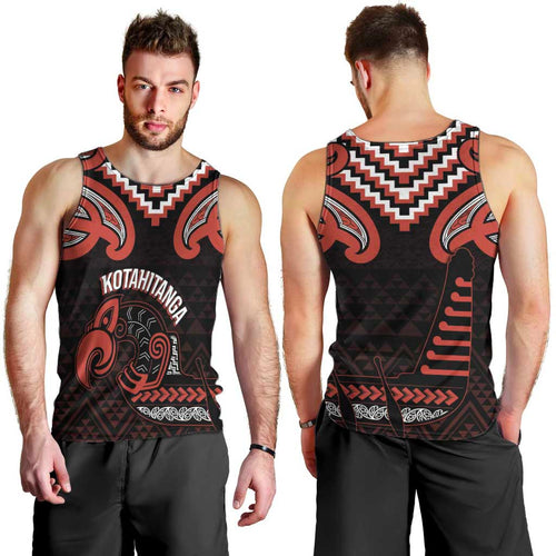 Maori Waitangi Men Tank Top Kotahitanga Poutama Mix Whakairo - Aussie Hoodie