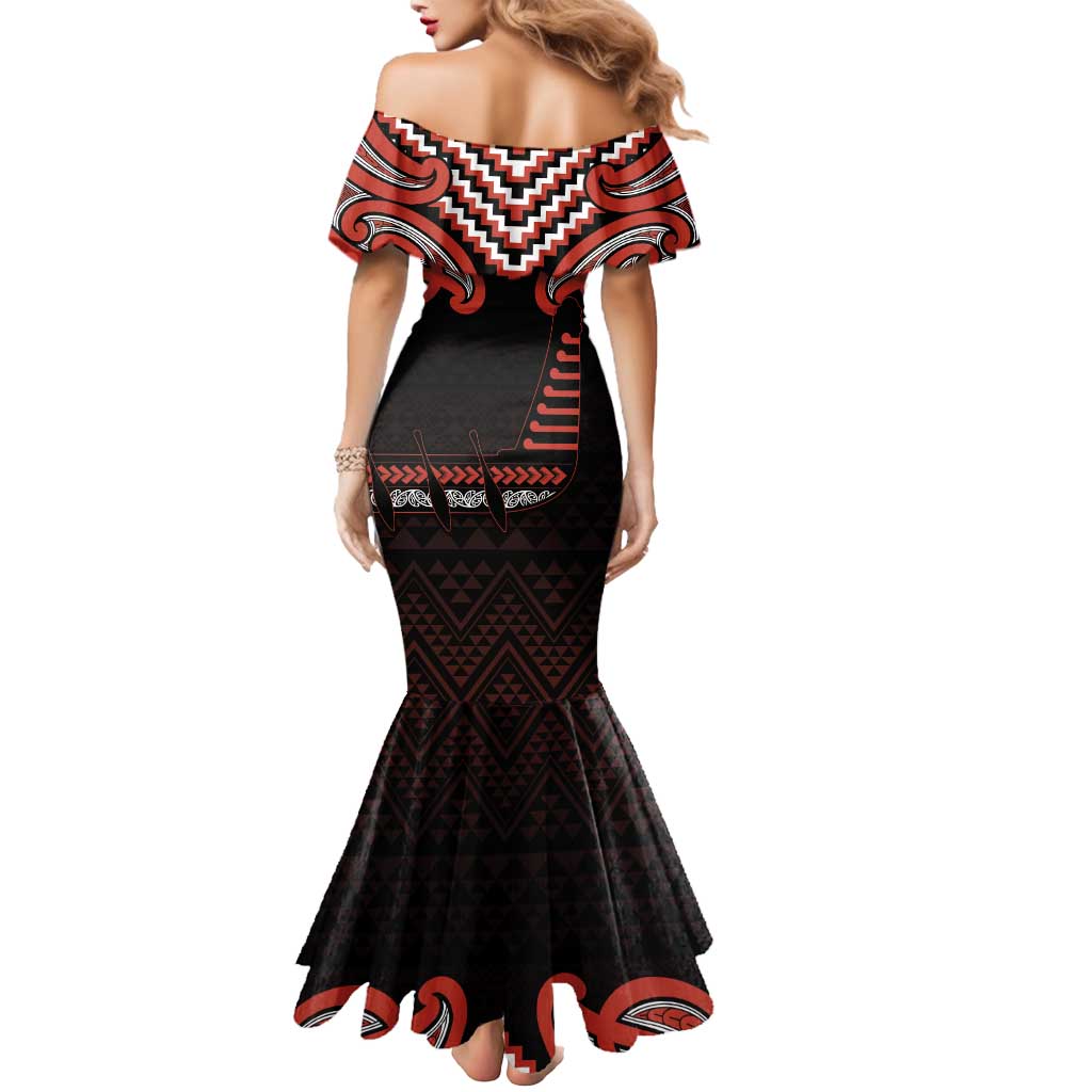 Maori Waitangi Mermaid Dress Kotahitanga Poutama Mix Whakairo - Aussie Hoodie