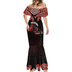 Maori Waitangi Mermaid Dress Kotahitanga Poutama Mix Whakairo - Aussie Hoodie