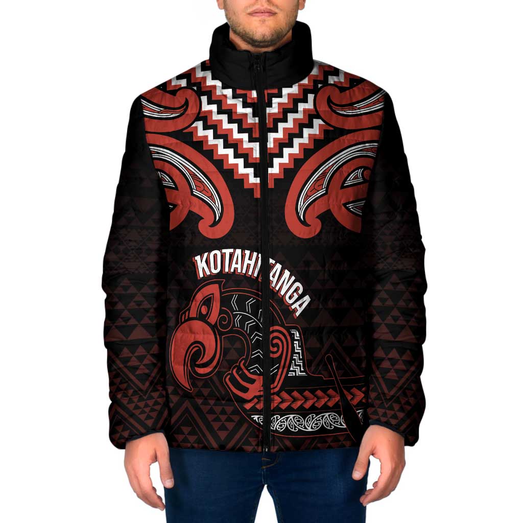 Maori Waitangi Padded Jacket Kotahitanga Poutama Mix Whakairo - Aussie Hoodie
