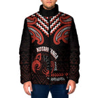 Maori Waitangi Padded Jacket Kotahitanga Poutama Mix Whakairo - Aussie Hoodie
