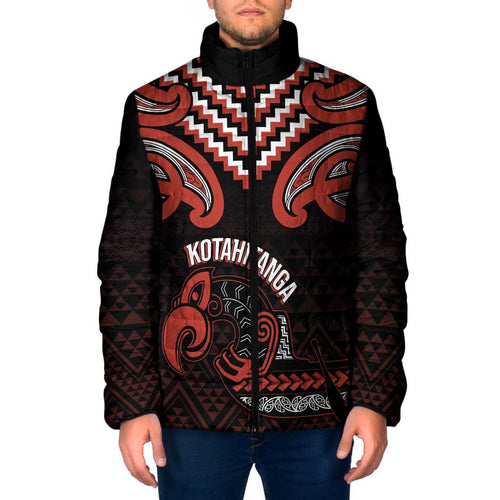 Maori Waitangi Padded Jacket Kotahitanga Poutama Mix Whakairo - Aussie Hoodie