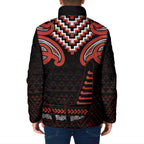 Maori Waitangi Padded Jacket Kotahitanga Poutama Mix Whakairo - Aussie Hoodie