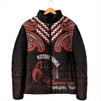 Maori Waitangi Padded Jacket Kotahitanga Poutama Mix Whakairo - Aussie Hoodie