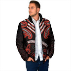 Maori Waitangi Padded Jacket Kotahitanga Poutama Mix Whakairo - Aussie Hoodie