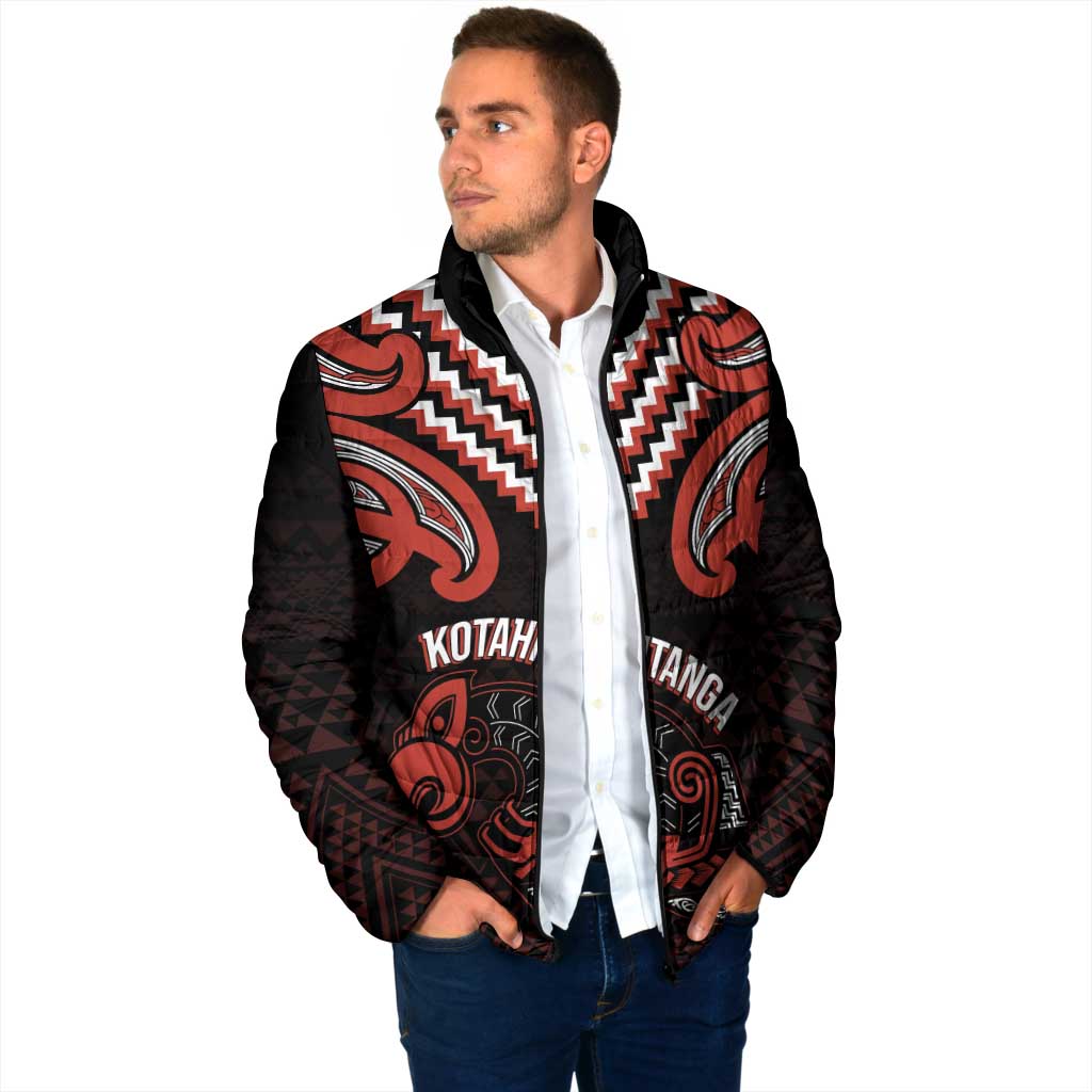 Maori Waitangi Padded Jacket Kotahitanga Poutama Mix Whakairo - Aussie Hoodie