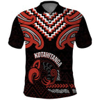 Maori Waitangi Polo Shirt Kotahitanga Poutama Mix Whakairo - Aussie Hoodie