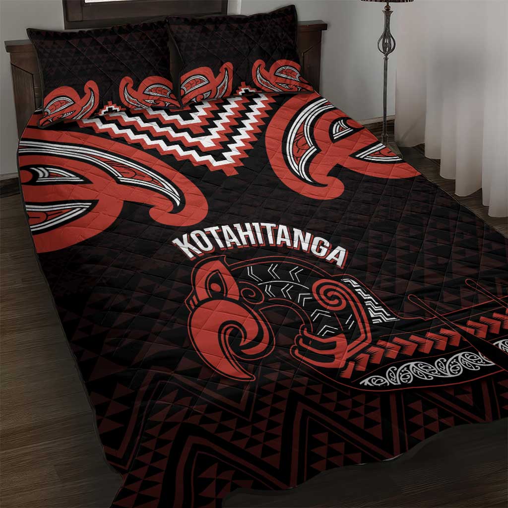 Maori Waitangi Quilt Bed Set Kotahitanga Poutama Mix Whakairo - Aussie Hoodie