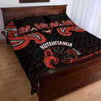 Maori Waitangi Quilt Bed Set Kotahitanga Poutama Mix Whakairo - Aussie Hoodie