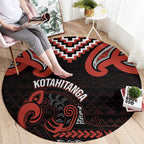 Maori Waitangi Round Carpet Kotahitanga Poutama Mix Whakairo - Aussie Hoodie