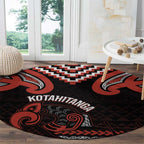 Maori Waitangi Round Carpet Kotahitanga Poutama Mix Whakairo - Aussie Hoodie