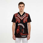 Maori Waitangi Scrub Top Kotahitanga Poutama Mix Whakairo - Aussie Hoodie