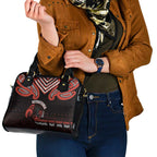 Maori Waitangi Shoulder Handbag Kotahitanga Poutama Mix Whakairo - Aussie Hoodie