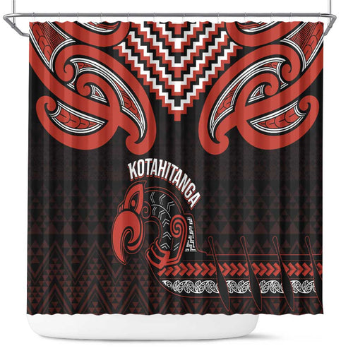 Maori Waitangi Shower Curtain Kotahitanga Poutama Mix Whakairo - Aussie Hoodie
