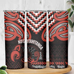 Maori Waitangi Skinny Tumbler Kotahitanga Poutama Mix Whakairo - Aussie Hoodie